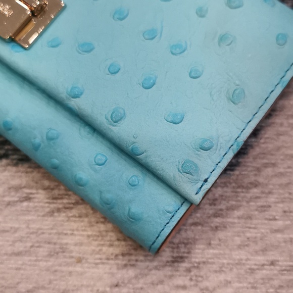 New Kate Spade Wellesly Ostrich Cyndy Long Wallet - Picture 3 of 11